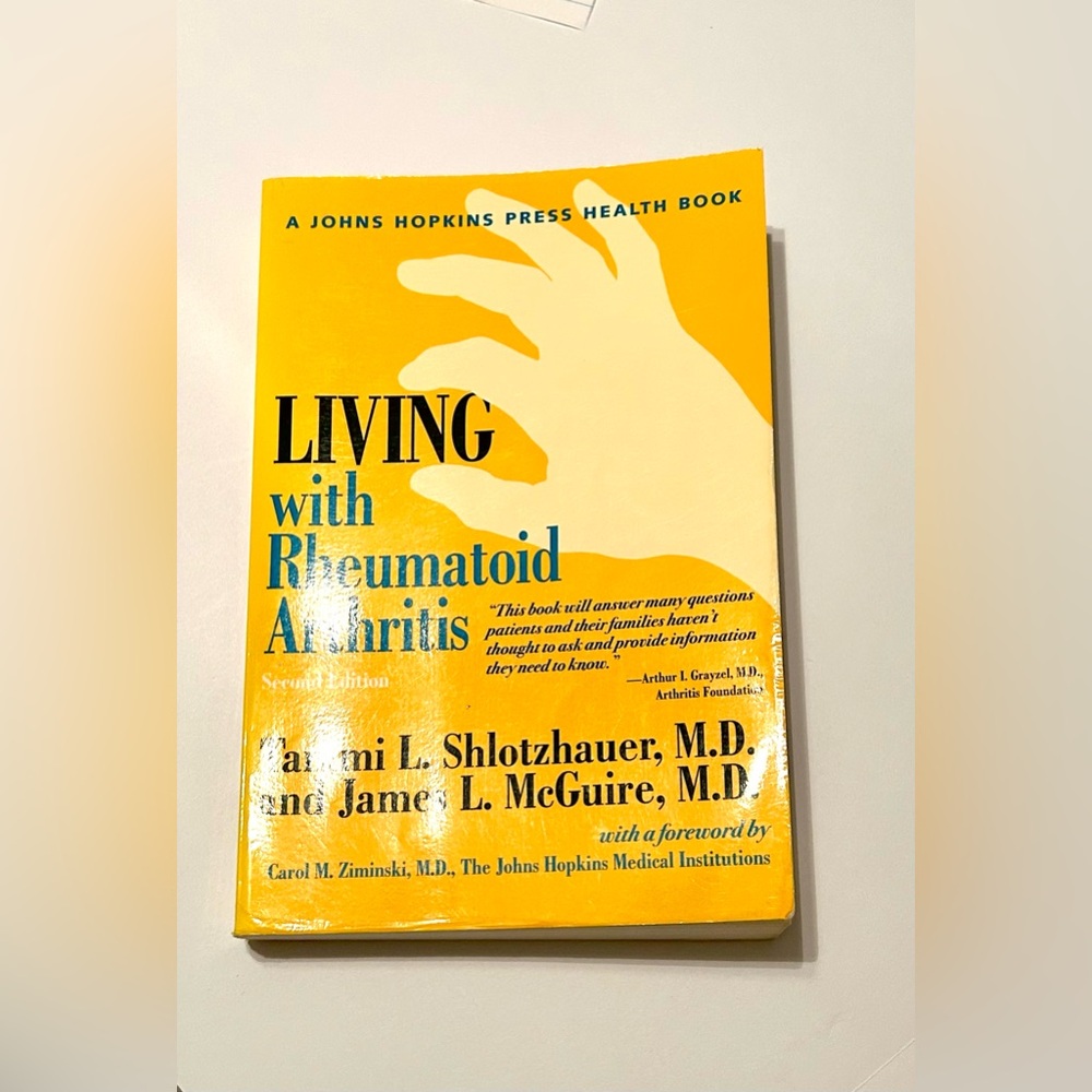3/$25 Living with Rheumatoid Arthritis Paperback book